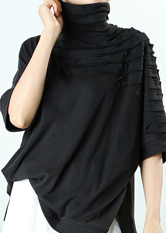 Natural Grey tasseled asymmetrical design Casual Spring Tops Half Sleeve