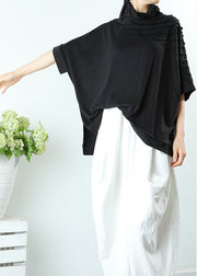 Natural Grey tasseled asymmetrical design Casual Spring Tops Half Sleeve