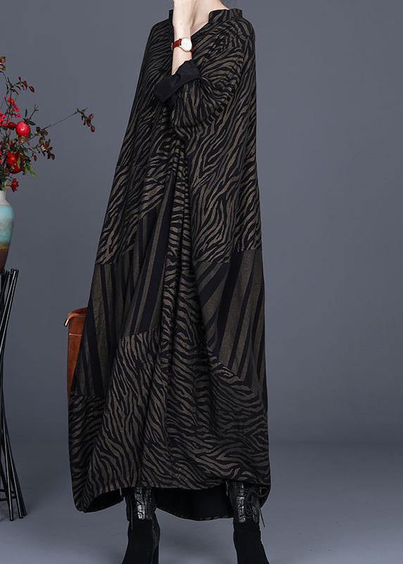 Natural Leopard Baggy Dress Plus Size Caftan - bagstylebliss