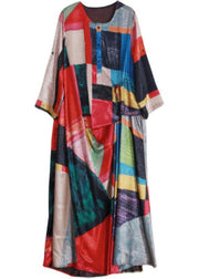 2021 Silk Summer Dress Print A Line Dresses - bagstylebliss