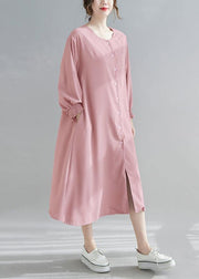 Natural O Neck Lantern Sleeve Spring Clothes Women Photography Brown Long Dress - bagstylebliss
