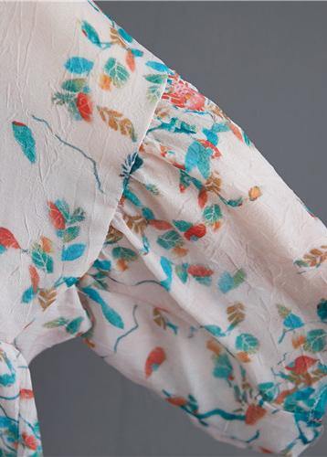 Natural Plant flowers prints cotton linen Long Shirts Gifts low high design summer tops - bagstylebliss