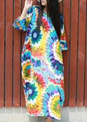 Plus Size Tie Dye Summer Maxi Dresses - bagstylebliss