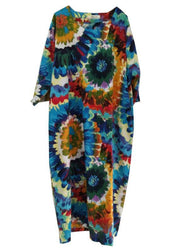 Plus Size Tie Dye Summer Maxi Dresses - bagstylebliss