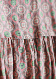 Natural V Neck Pockets Summer For Women Shirts Chocolate Print Robe Dress - bagstylebliss