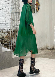 Natural half sleeve tulle Summer dresses plus size Fashion Ideas green Art Dresses - bagstylebliss