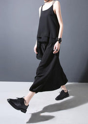 New Black Casual Loose Low Crotch Harem Pants - bagstylebliss