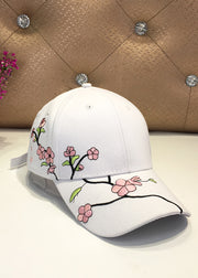 New Boho Black Floral Embroidery Baseball Cap Hat