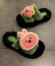 New Cartoon Thick Sole Home Comfortable Plush Slippers