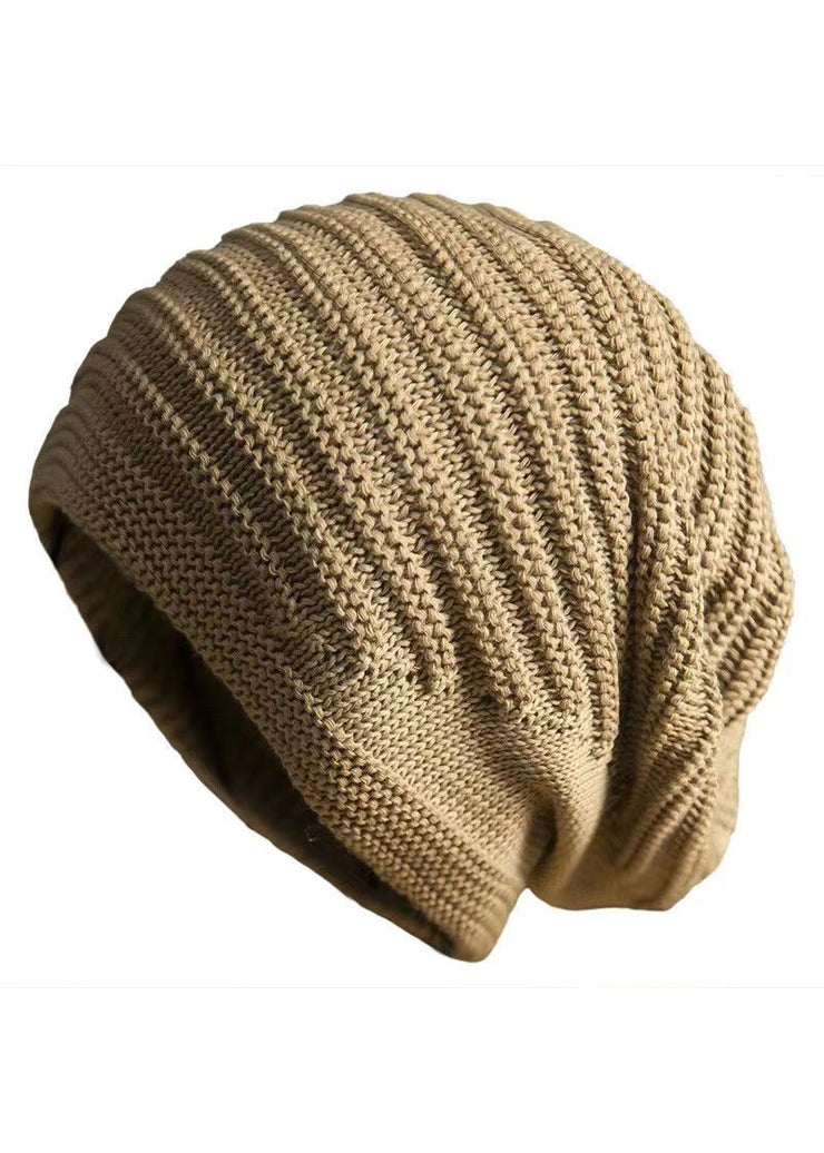 New Casual Khaki Knit Versatile Bonnie Hat