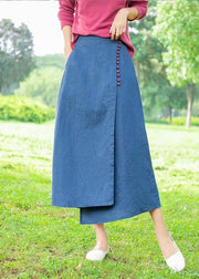 New Retro Blue irregular skirt - bagstylebliss