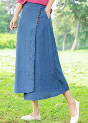 New Retro Blue irregular skirt - bagstylebliss