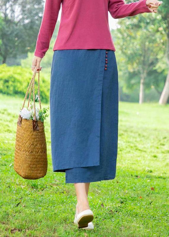 New Retro Blue irregular skirt - bagstylebliss