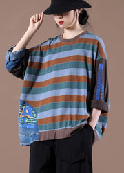 New Women Striped Knee Spring Tops - bagstylebliss