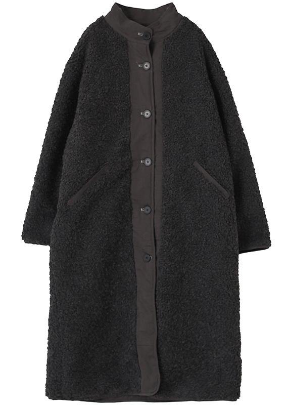 New black wool coat for woman casual winter coat o neck two ways to wear coat - bagstylebliss
