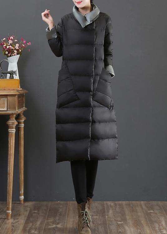 New clothing winter jacket coats silver gray stand collar pockets down jacket woman - bagstylebliss