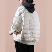 New plus size winter jacket coats beige Large pockets down jacket woman - bagstylebliss