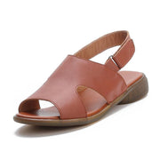 Orange Walking Sandals Genuine Leather Casual  Water Sandals - bagstylebliss