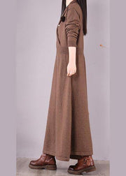 Organic Chocolate Clothes V Neck Asymmetric Dresses Spring Dresses - bagstylebliss