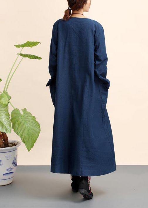 Organic O Neck Pockets Spring Dresses Fashion Ideas Navy Dresses - bagstylebliss