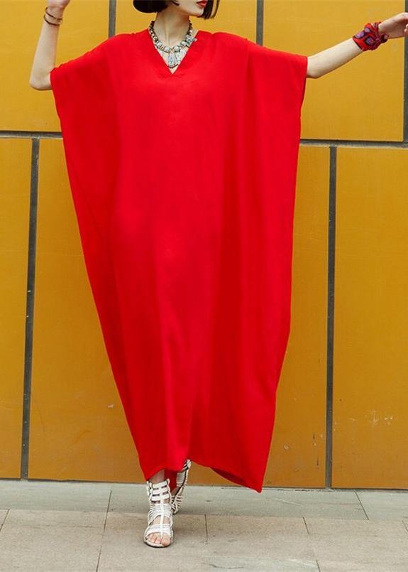 Red Caftans Summer Dress - bagstylebliss