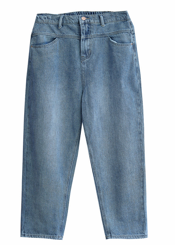 Organic Denim Blau Lässige Haremshose Spring