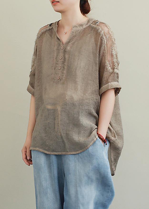 Organic v neck clothes Inspiration khaki lace top - bagstylebliss