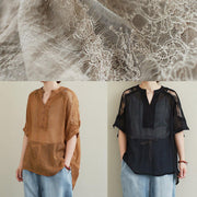 Organic v neck clothes Inspiration khaki lace top - bagstylebliss