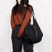 Original cloth bag with multiple backs black simple backpack - bagstylebliss