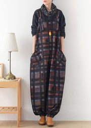 Original design worsted Jumpsuit British Classic Black Plaid Jumpsuit - bagstylebliss