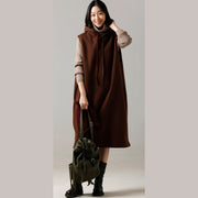 Oversized Sweater dress outfit Beautiful hooded khaki Ugly knitted tops hooded