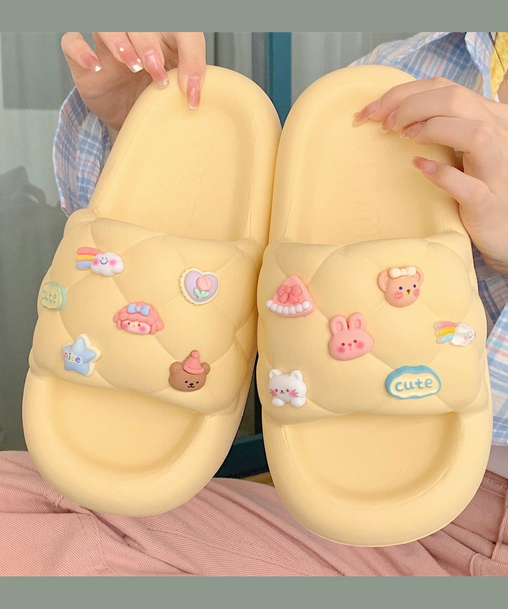 Platform White Soft Comfortable Cartoon Slippers Shoes