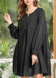 Plus Size Black Elegant Chiffon Summer Holiday Dress - bagstylebliss