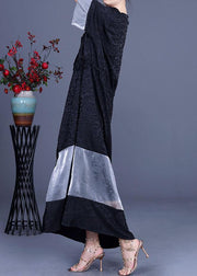 Plus Size Black Jacquard Patchwork Silk Cardigans Long - bagstylebliss