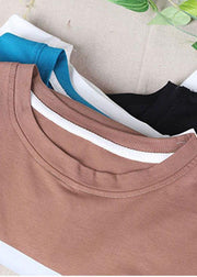 Plus Size Chocolate Print Cotton Short Sleeve Summer Shirt Tops - bagstylebliss