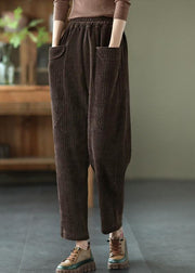 Plus Size Chocolate Pockets Warm thick Fleece Pants Winter