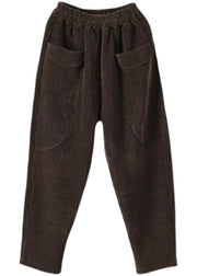 Plus Size Chocolate Pockets Warm thick Fleece Pants Winter