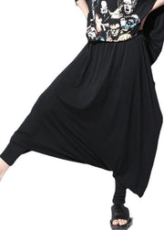 Plus Size Elegante schwarze lockere Modehose Frühling