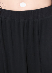 Plus Size Elegante schwarze lockere Modehose Frühling