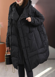 Plus Size Khaki Oversized Patchwork Pockets Duck Down Winter Coats