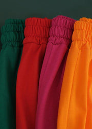 Plus Size Orange Pockets Harem Pants Summer - bagstylebliss