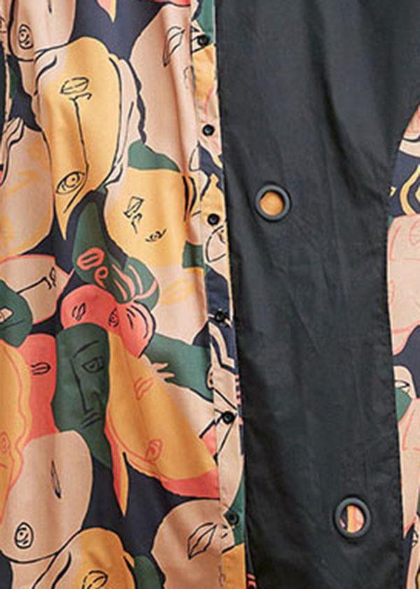 Plus Size Print Patchwork Cotton asymmetrical designside open Summer Maxi Dress - bagstylebliss