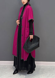 Plus Size Rose Oversized Side Open Pockets Long Cardigans Spring