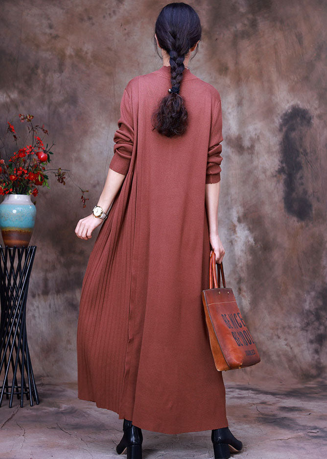 Plus Size Women Chocolate slim fit Knit Dress Spring