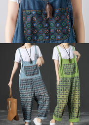 Plus size Grüner Overall mit weitem Bein Spring