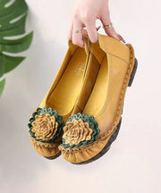 Red Flat Shoes For Women Comfortable Splicing Floral