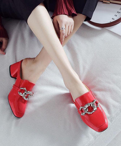 Red High Heels High Heel Slippers - bagstylebliss