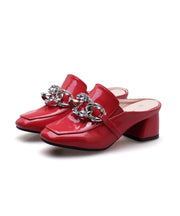 Red High Heels High Heel Slippers - bagstylebliss