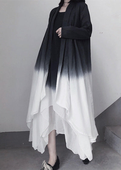 Retro Irregular Double Layer Gradient Cape Coat - bagstylebliss