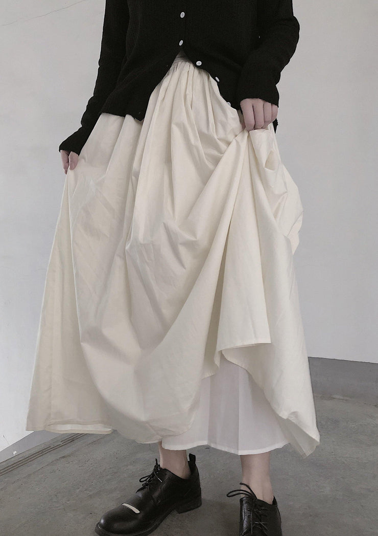 Retro Pleated Skirt Women&